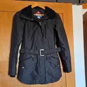 Stylish Black Belted Bomber Jacket